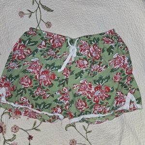 SIGNALS LADIES MED COTTON LACE TRIMMED SLEEP SHORTS